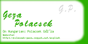 geza polacsek business card